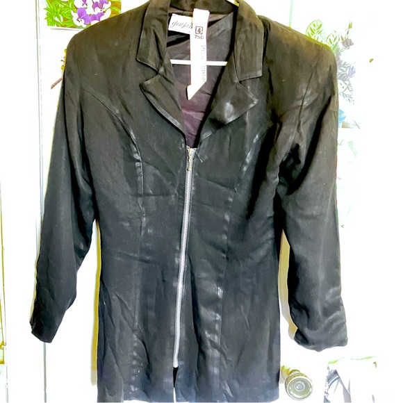 Just for wraps black Longsleeve collar and zipper size L - Picture 1 of 3